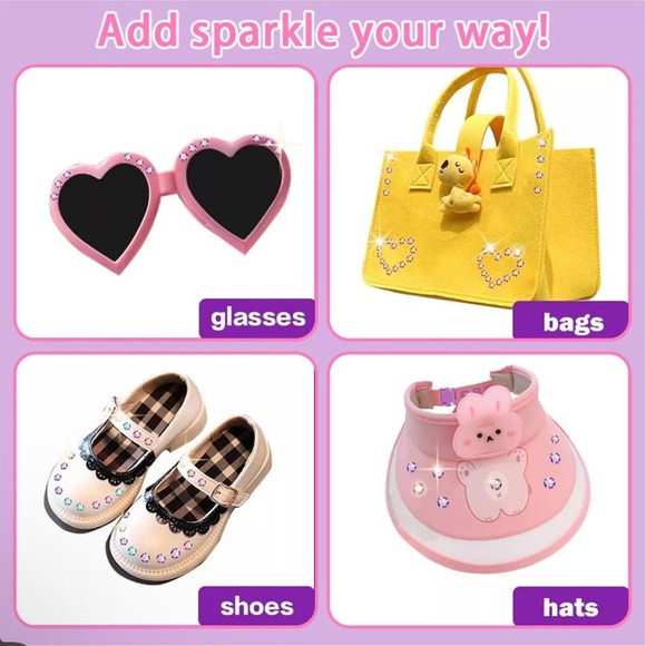 Shining bling diamond hair sparkle ✨ stamper  machine set 120 gems 💎 - Picture 12 of 12